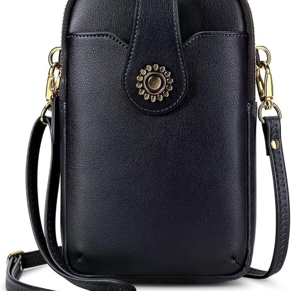 Small Crossbody Bags for Women, Leather RFID Cell Phone Purse, Trendy Travel Cro - Picture 1 of 6